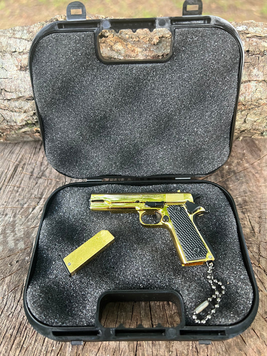 Gold 1911 KeyChain Metal