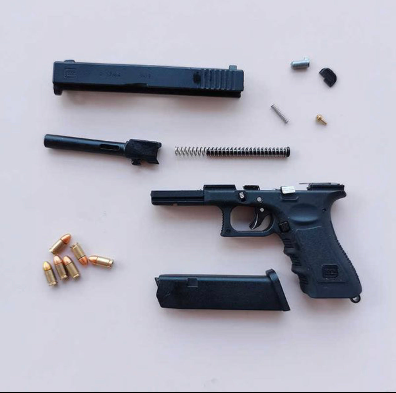 mini glock 17 brand keychain with ejecting shells